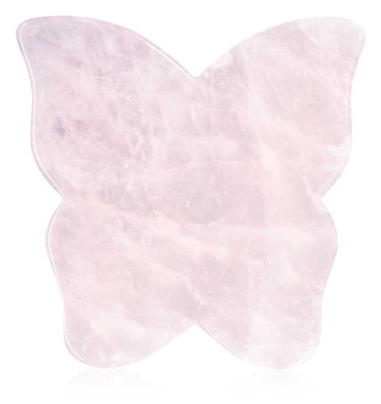Crystallove Butterfly Rose Quartz Gua Sha Plate