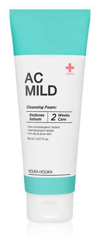 Holika Holika AC Mild Cleansing Foam mixed skin care
