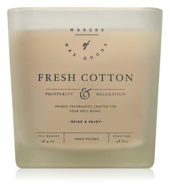 Makers of Wax Goods Fresh Cotton candles