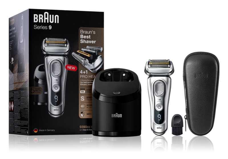 Braun Series 9 9390cc Silver with Clean&Charge System for men