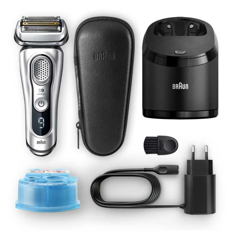 Braun Series 9 9390cc Silver with Clean&Charge System for men