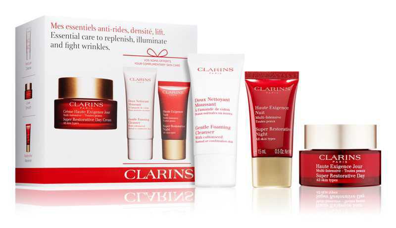 Clarins Super Restorative makeup removal and cleansing