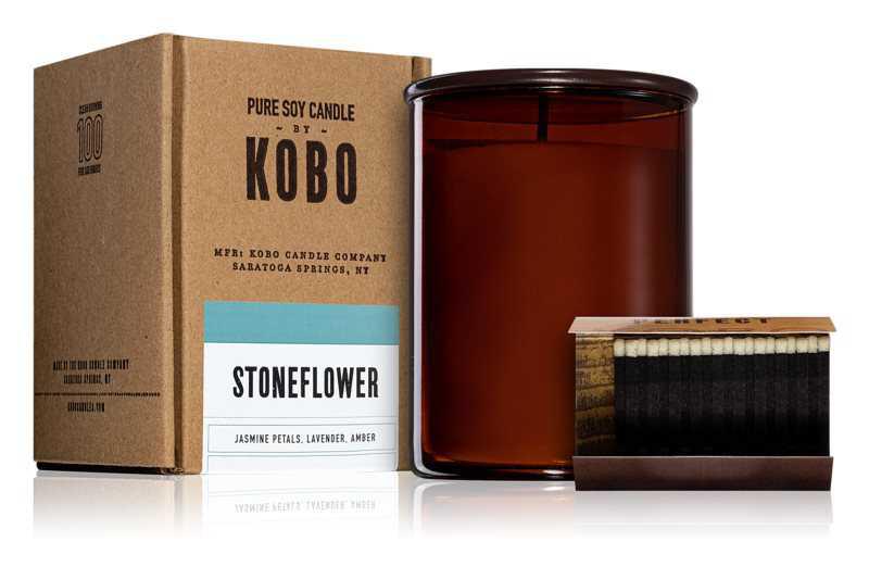 KOBO Woodblock Stoneflower candles