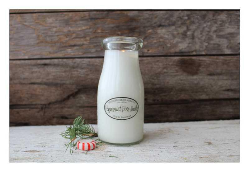 Milkhouse Candle Co. Creamery Peppermint Pine Needle candles