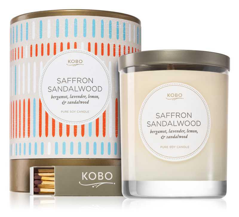 KOBO Natural Math Saffron Sandalwood candles