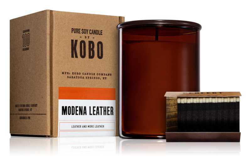 KOBO Woodblock Modena Leather candles