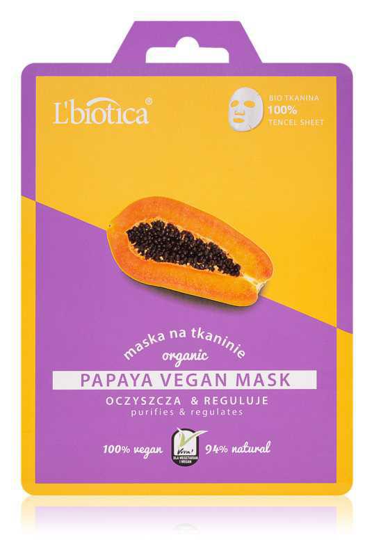 L’biotica Vegan Organic Papaya facial skin care